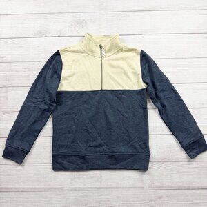 J.Crew Crewcuts Boys 1/4 Zip Pullover Colorblock Sweatshirt NWT L 10-11